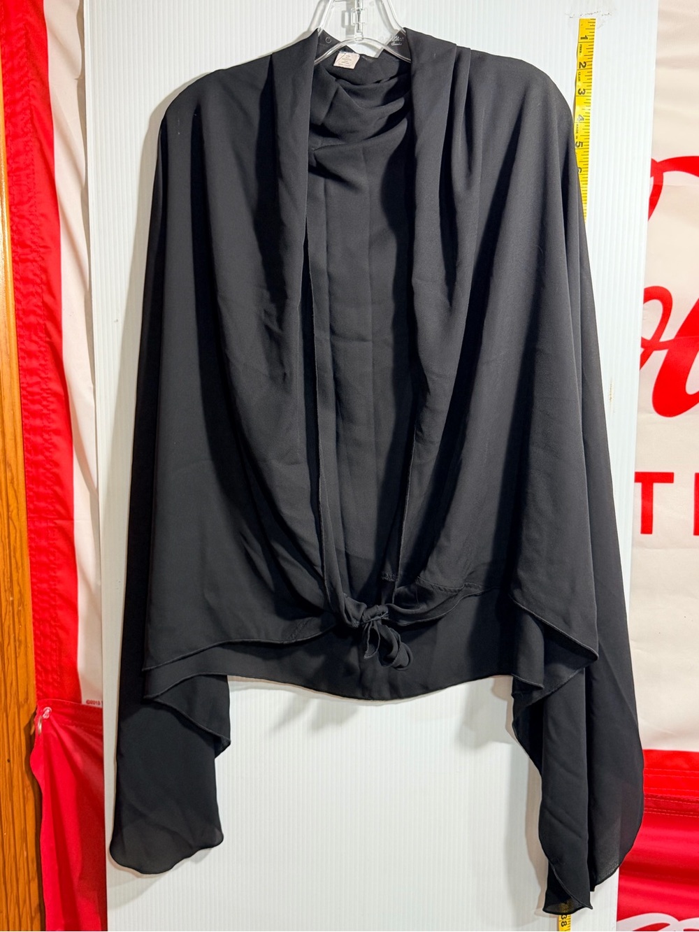 Apt. 9 Black Lightweight Tie-Front Shoulder Wrap